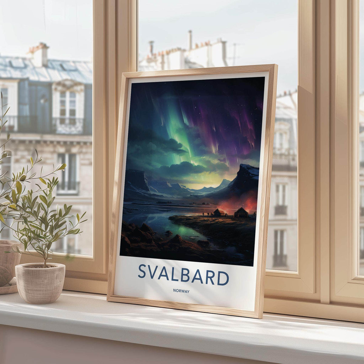 Svalbard Poster - Arctic Wall Decor Featuring Northern Lights