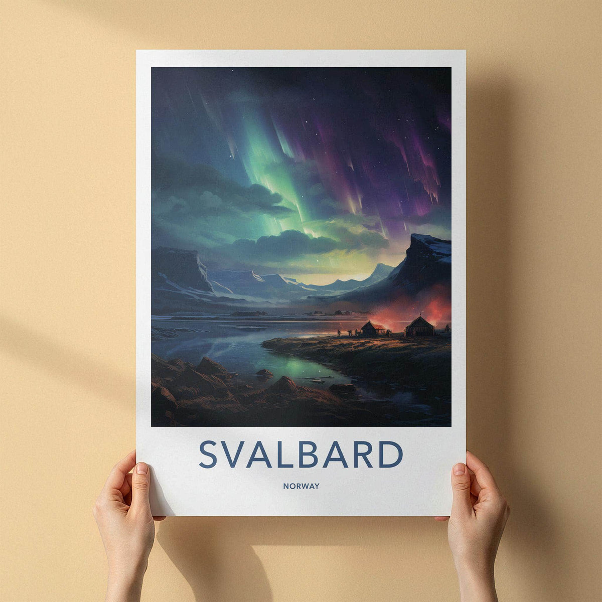 Svalbard Poster - Arctic Wall Decor Featuring Northern Lights
