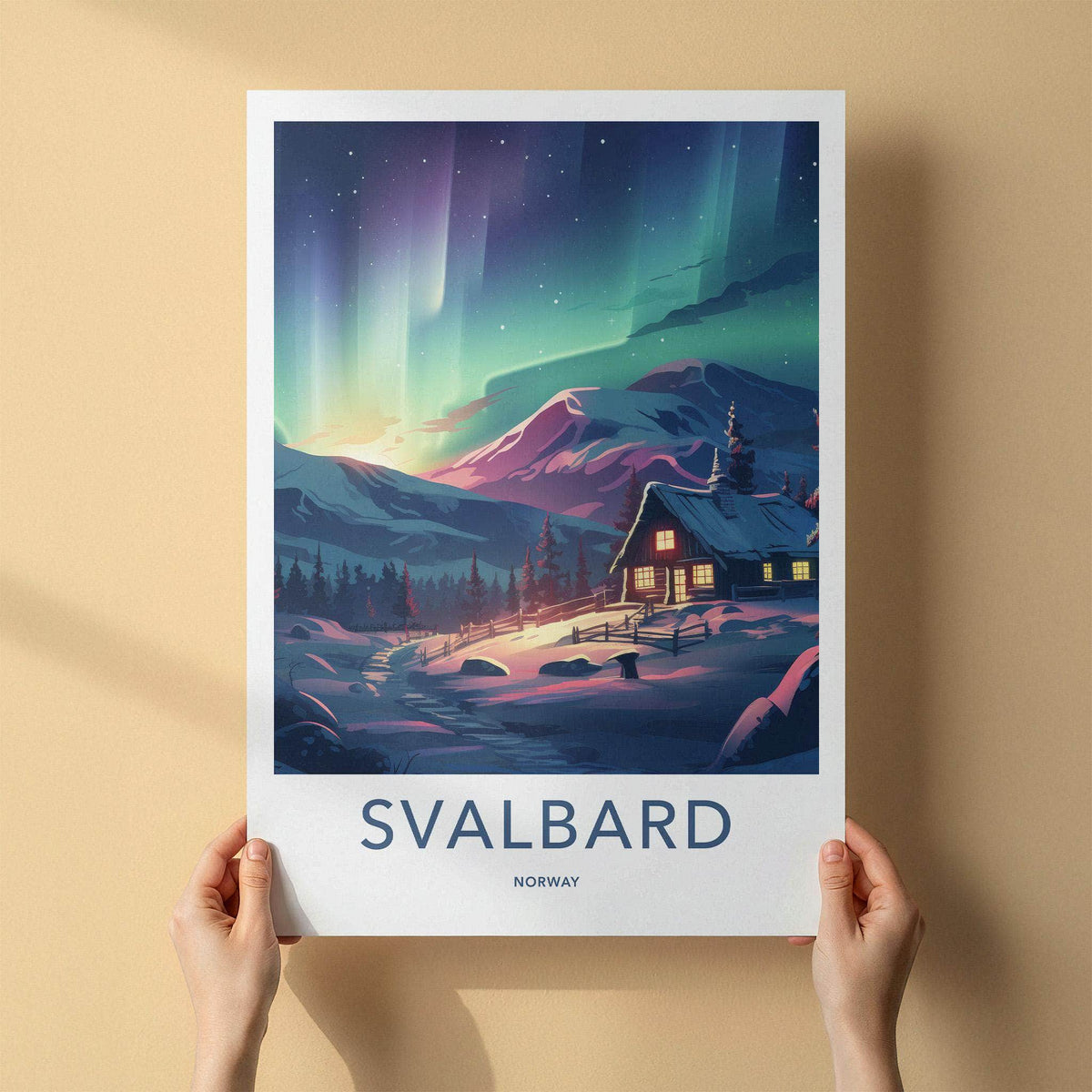 Svalbard Poster - Nordic Winter Wonderland Arctic Wall Decor Print