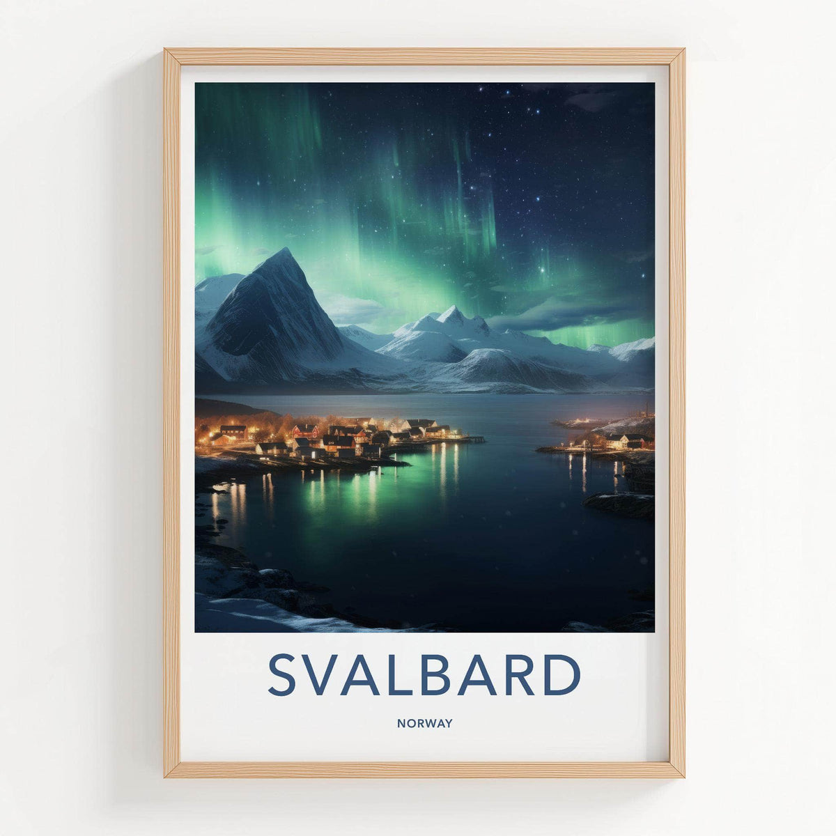 Svalbard Poster - Norway Wall Art Featuring Northern Lights