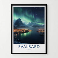 Svalbard Poster - Norway Wall Art Featuring Northern Lights