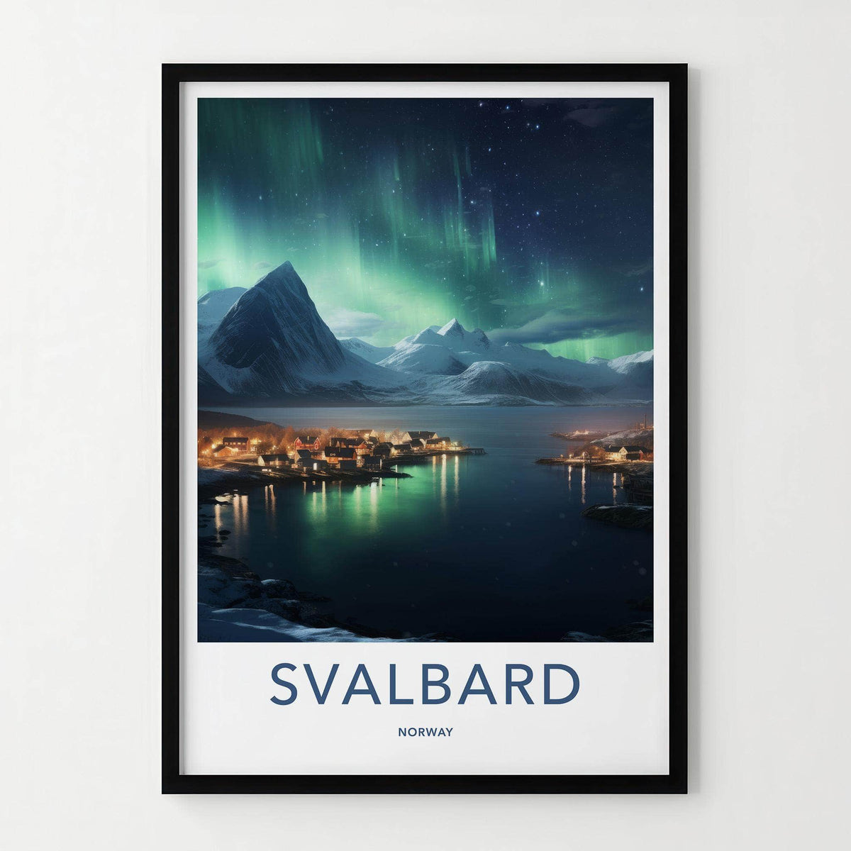 Svalbard Poster - Norway Wall Art Featuring Northern Lights