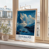 Svalbard Poster - Norway Wall Art - Icy Mountain Seascape Home Decor