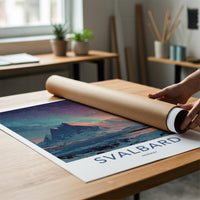 Svalbard Poster - Norway Wall Art - Starry Arctic Landscape Home Decor