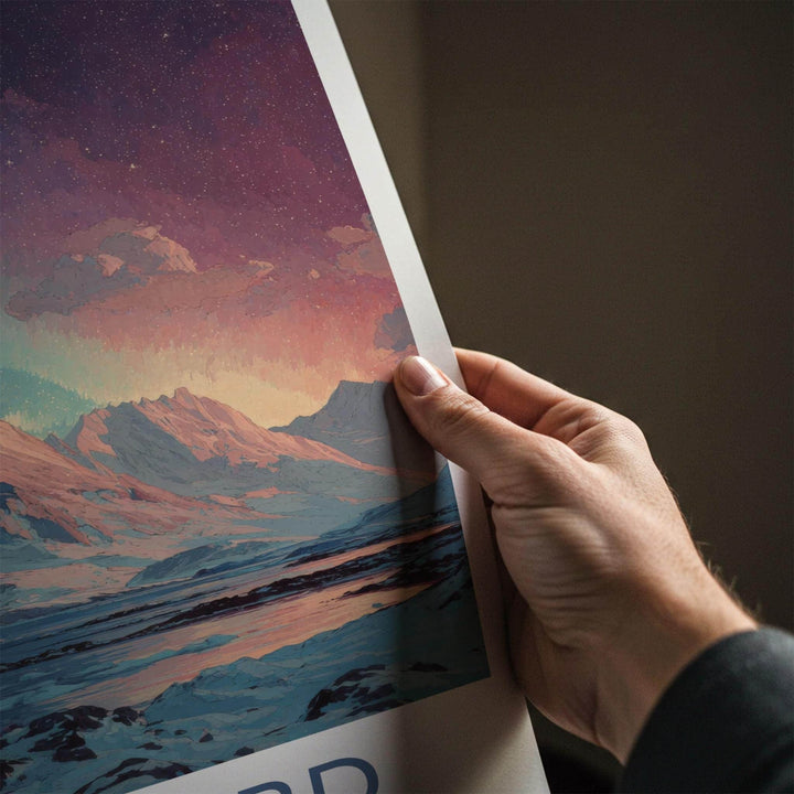 Svalbard Poster - Norway Wall Art - Starry Arctic Landscape Home Decor