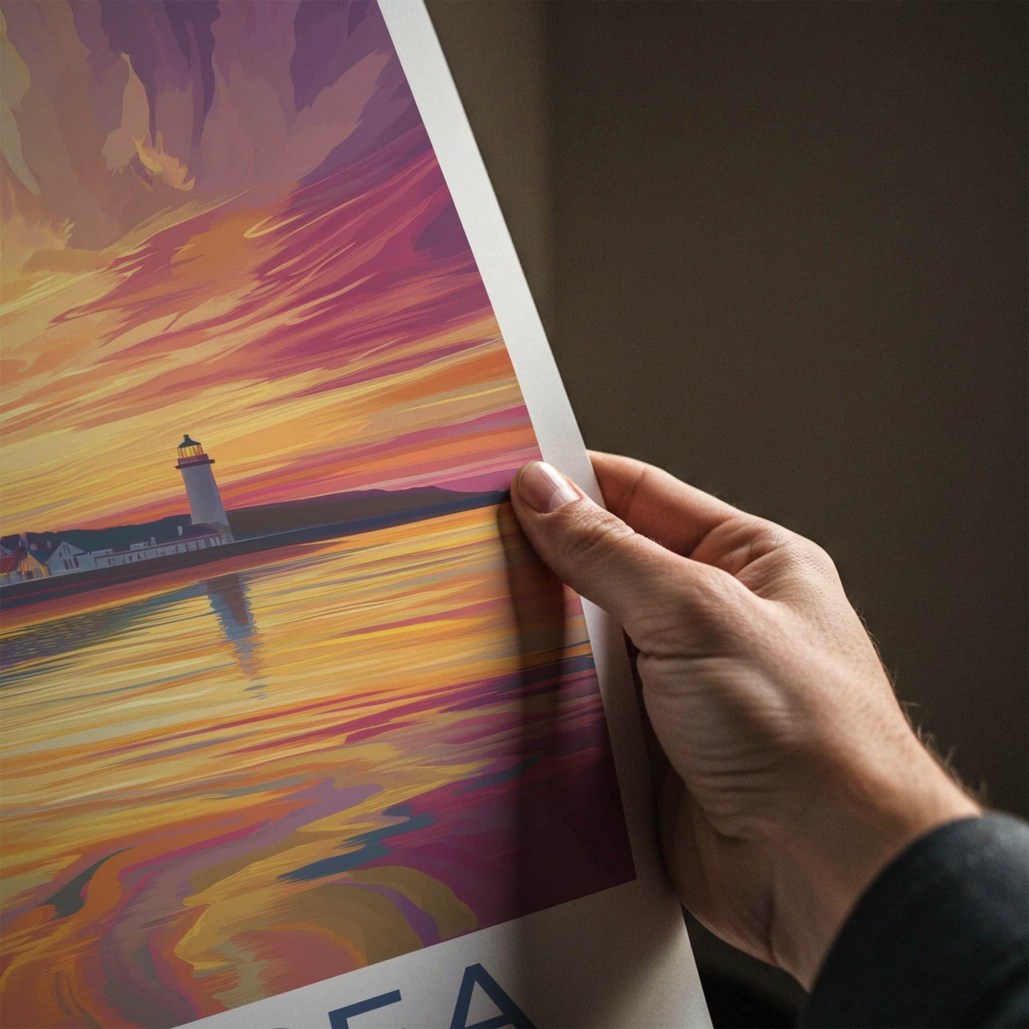 Swansea Poster - Wales Travel Art - Vibrant Coastal Sunset Home Decor