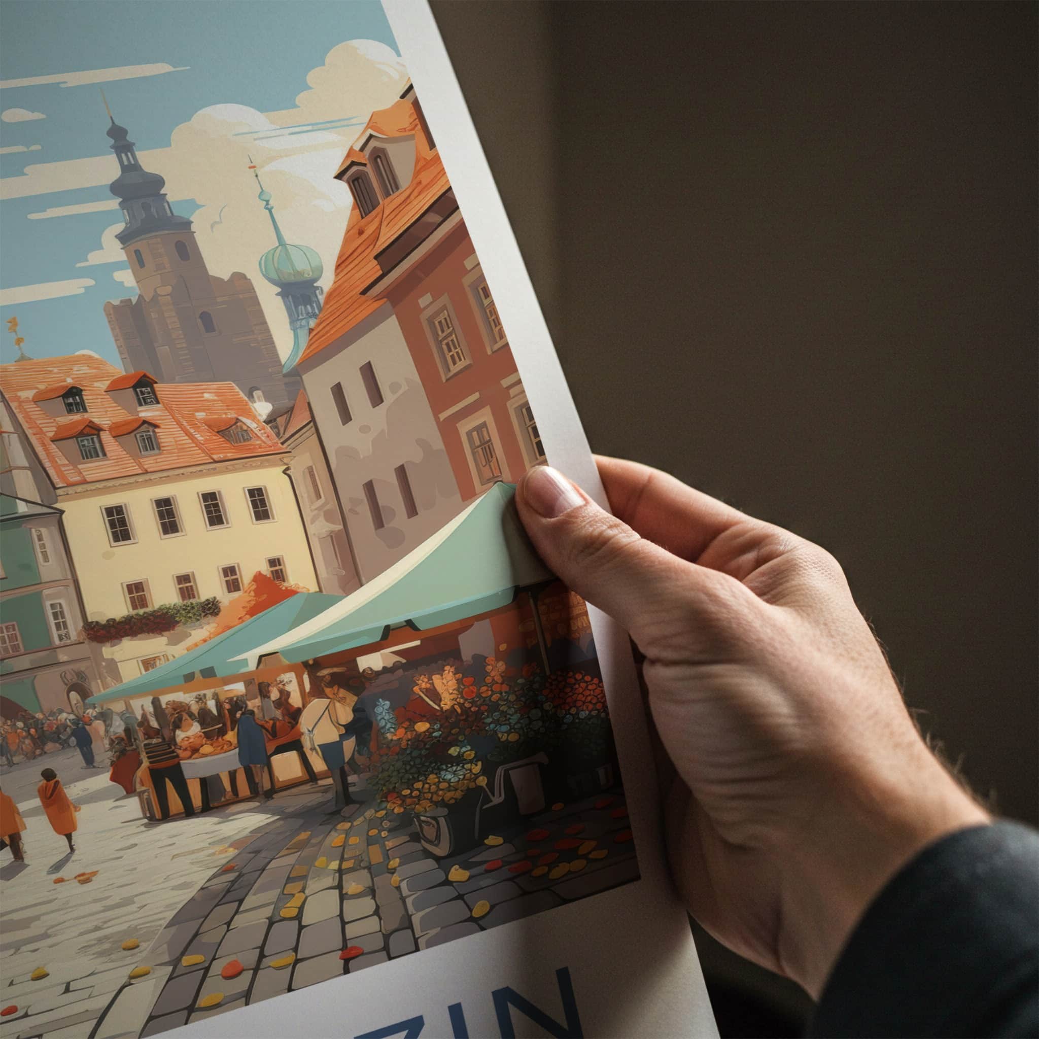 Swiebodzin Poster - Poland Travel Art - Town Market Street Home Decor