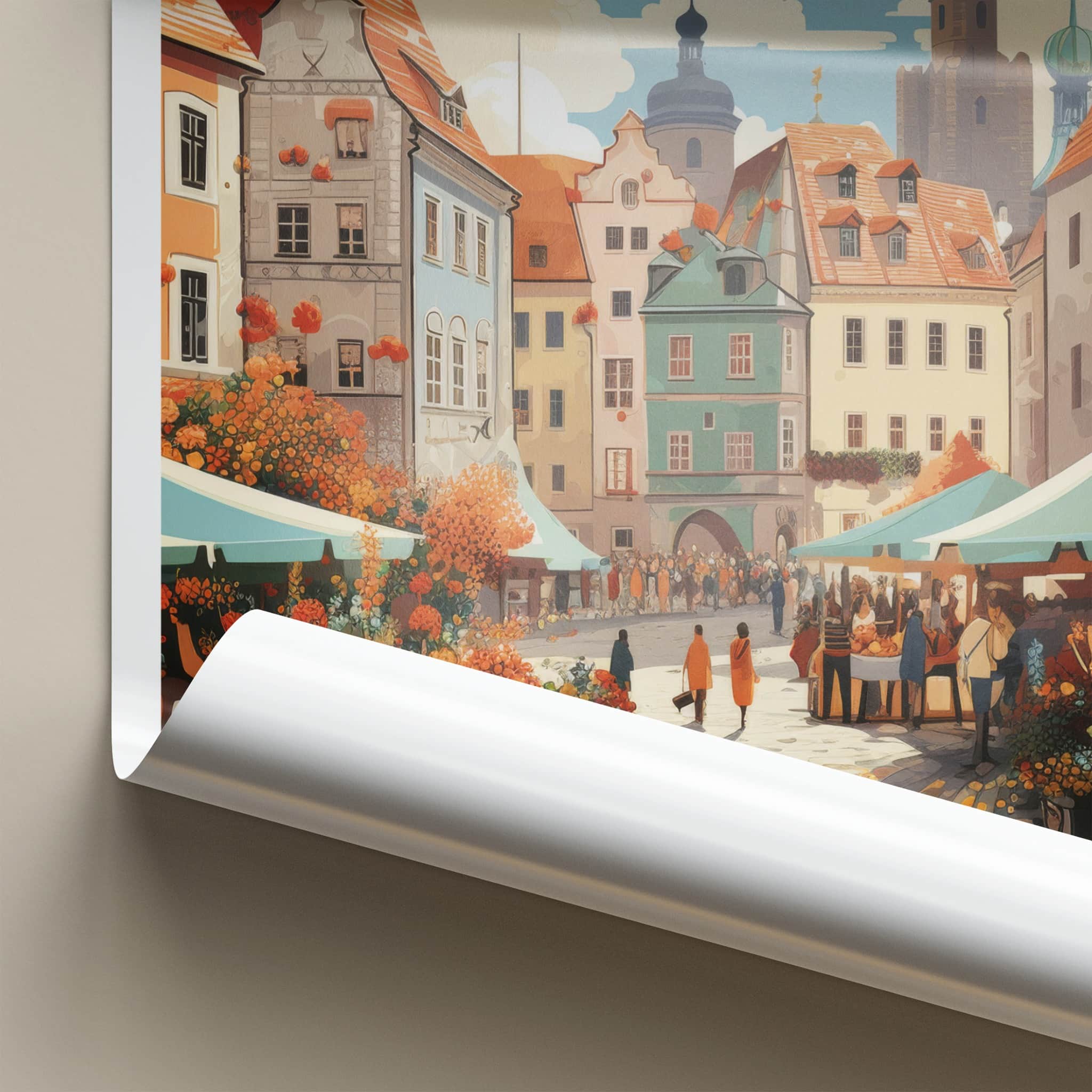 Swiebodzin Poster - Poland Travel Art - Town Market Street Home Decor