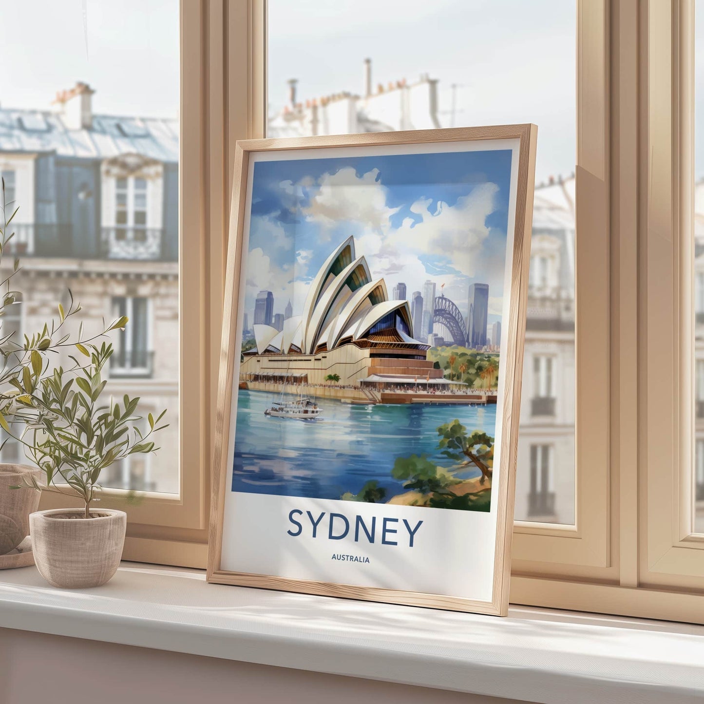Sydney Poster - Australia Travel Art - Iconic Opera House View Home Decor