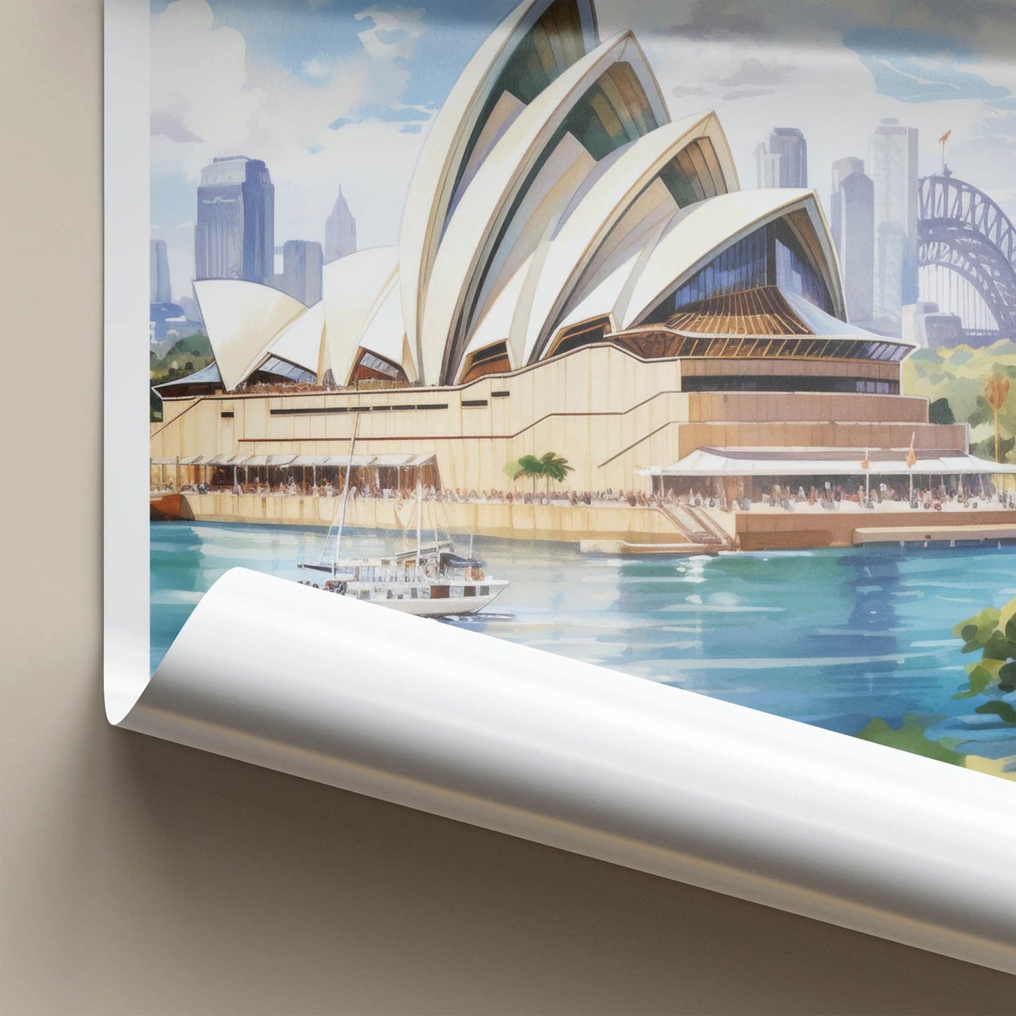 Sydney Poster - Australia Travel Art - Iconic Opera House View Home Decor