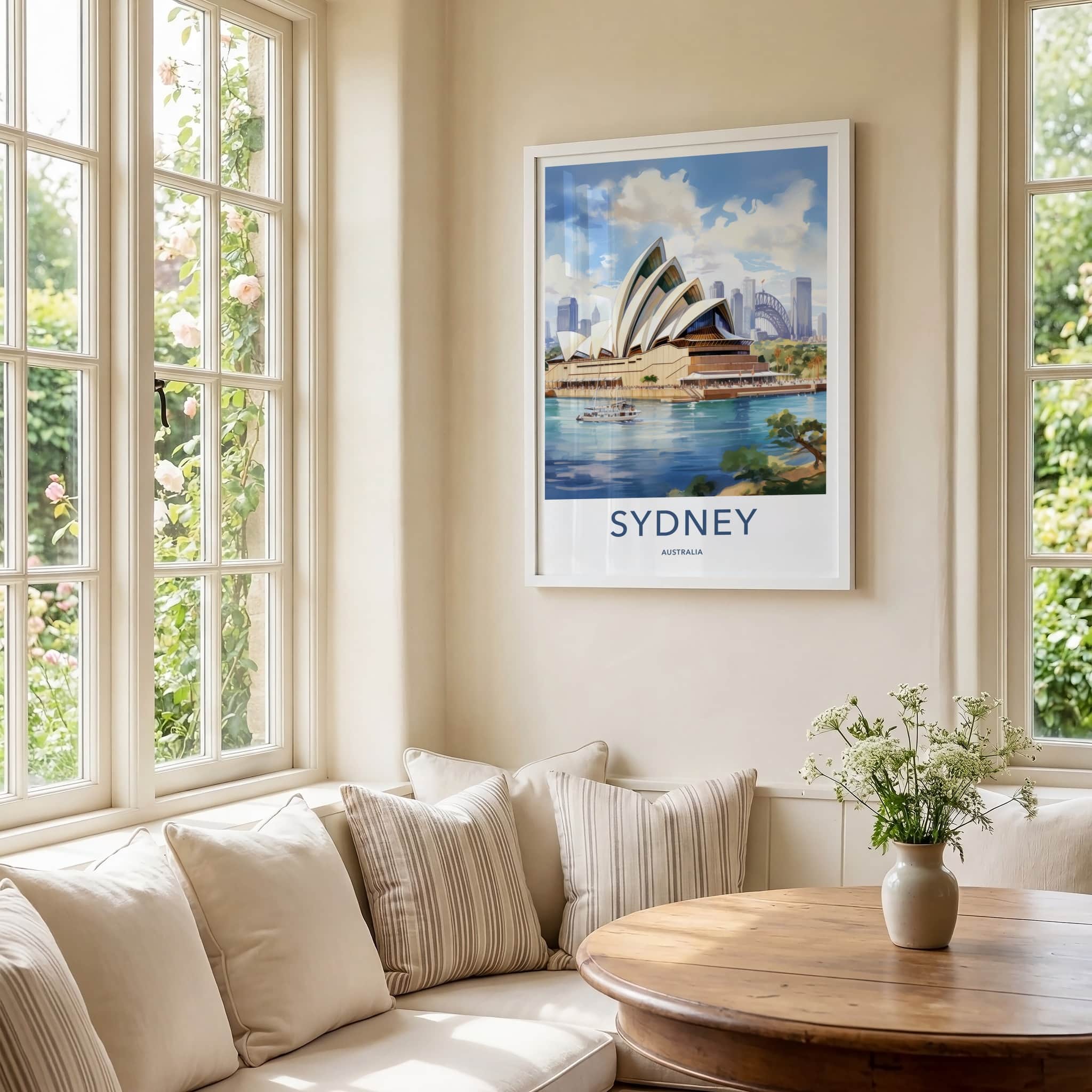 Sydney Poster - Australia Travel Art - Iconic Opera House View Home Decor