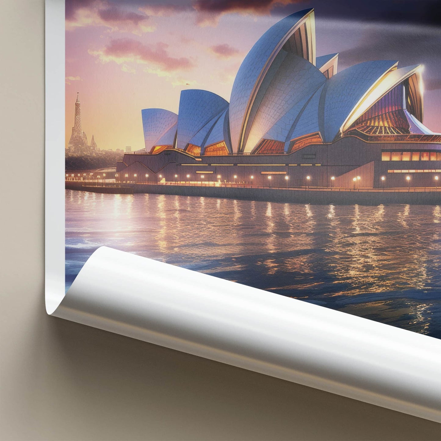 Sydney Poster - Australia Travel Art - Opera House Twilight Home Decor