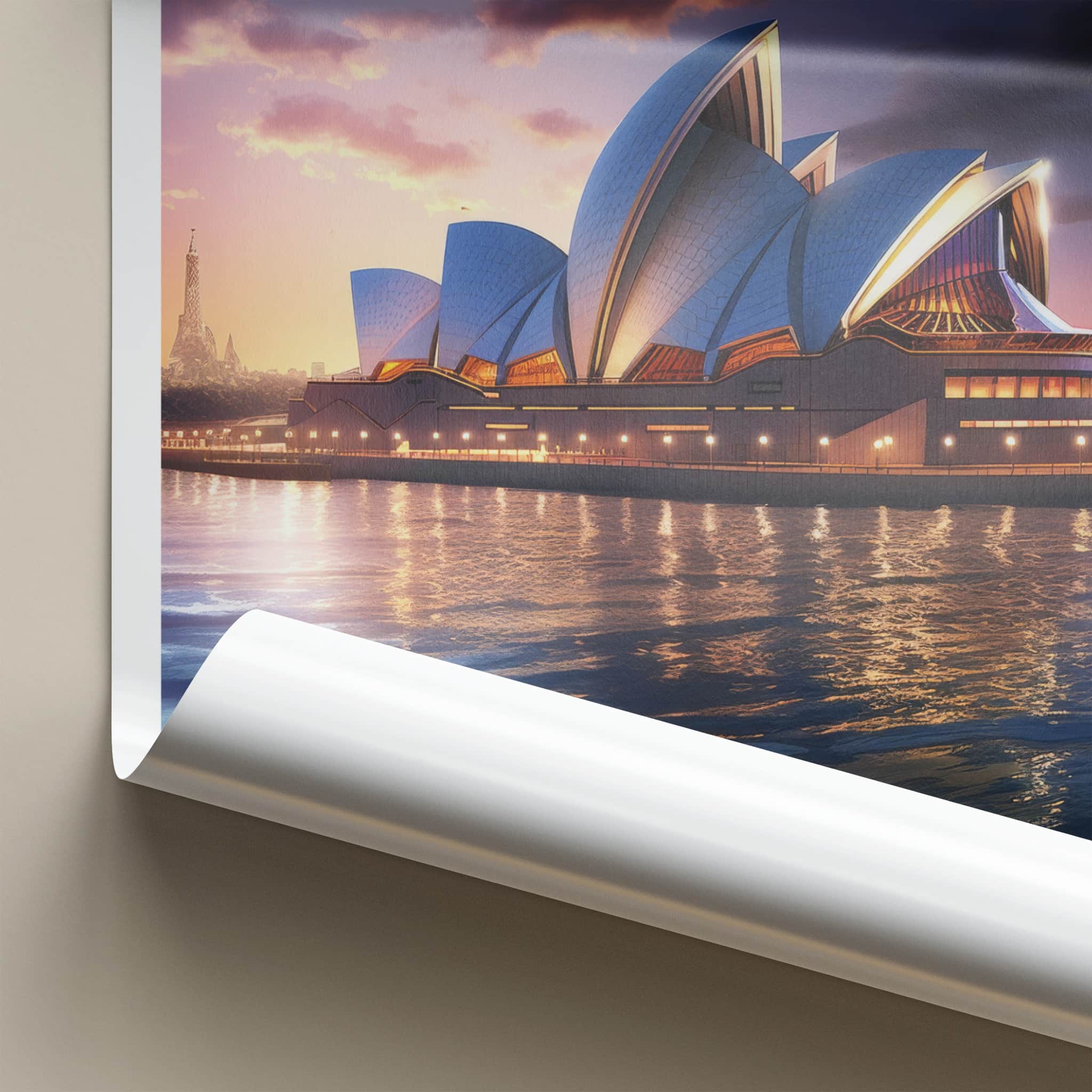 Sydney Poster - Australia Travel Art - Opera House Twilight Home Decor