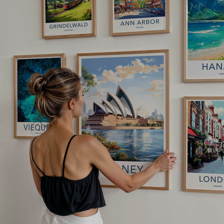 Sydney Poster - Australia Wall Art - Iconic Harbor View Home Decor