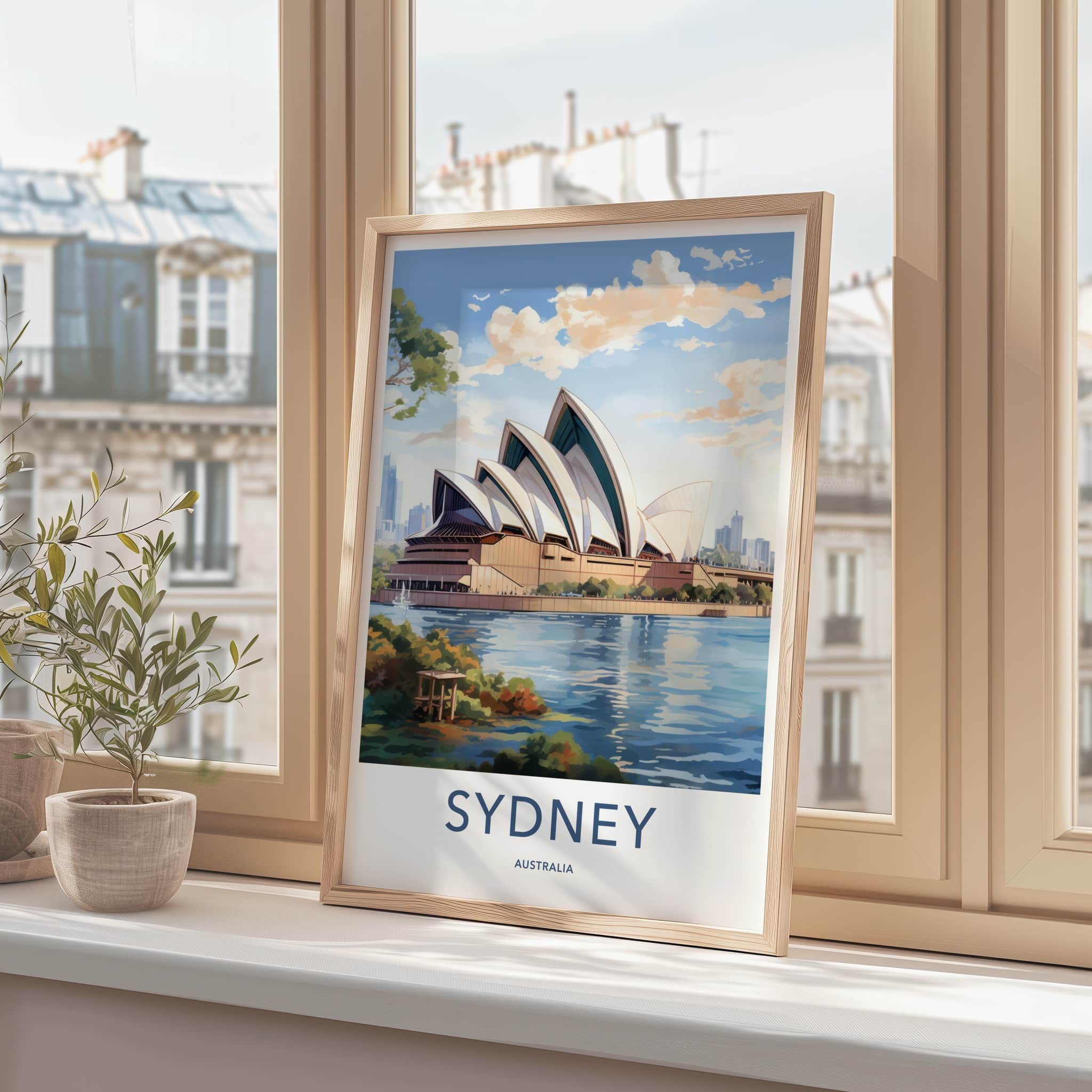 Sydney Poster - Australia Wall Art - Iconic Harbor View Home Decor