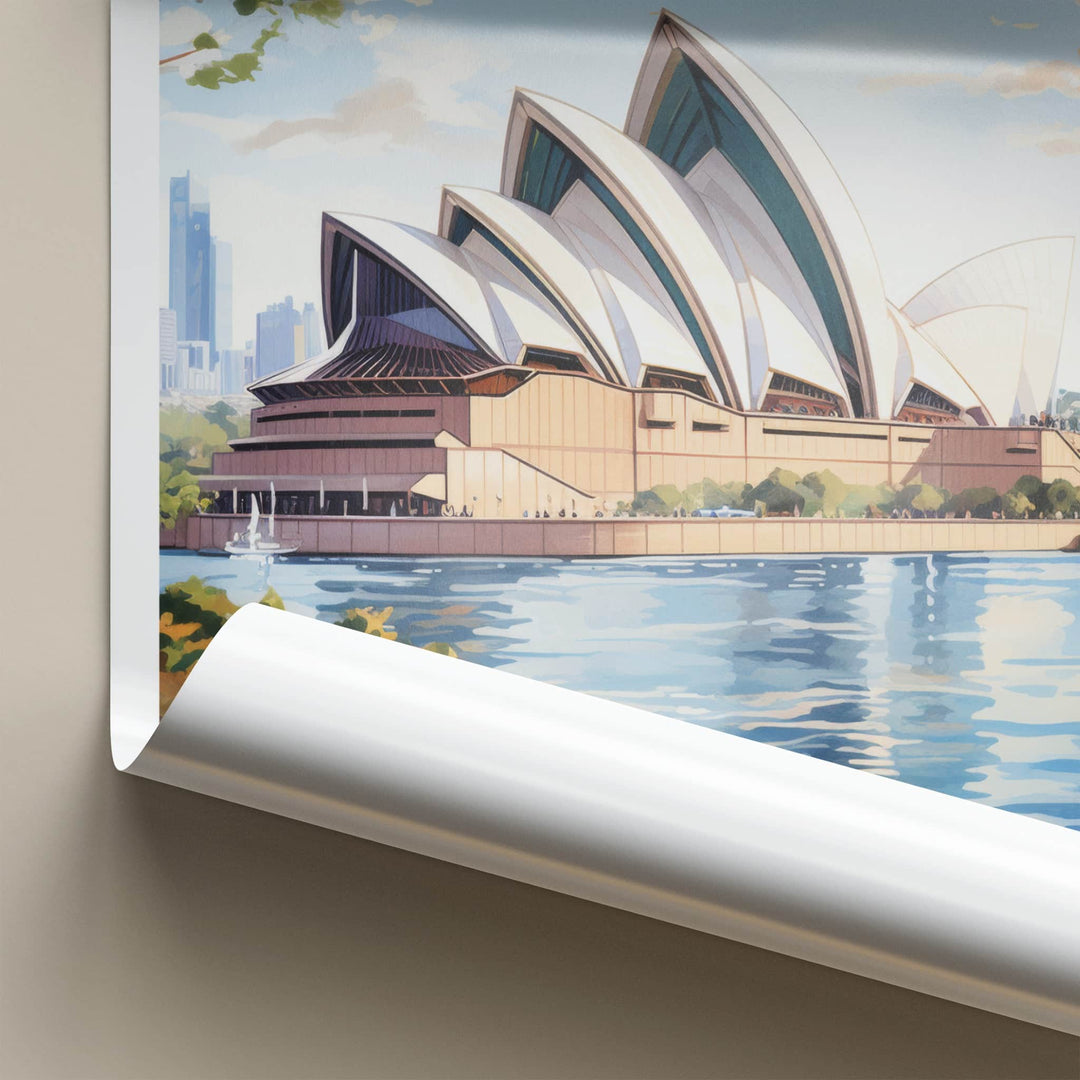 Sydney Poster - Australia Wall Art - Iconic Harbor View Home Decor