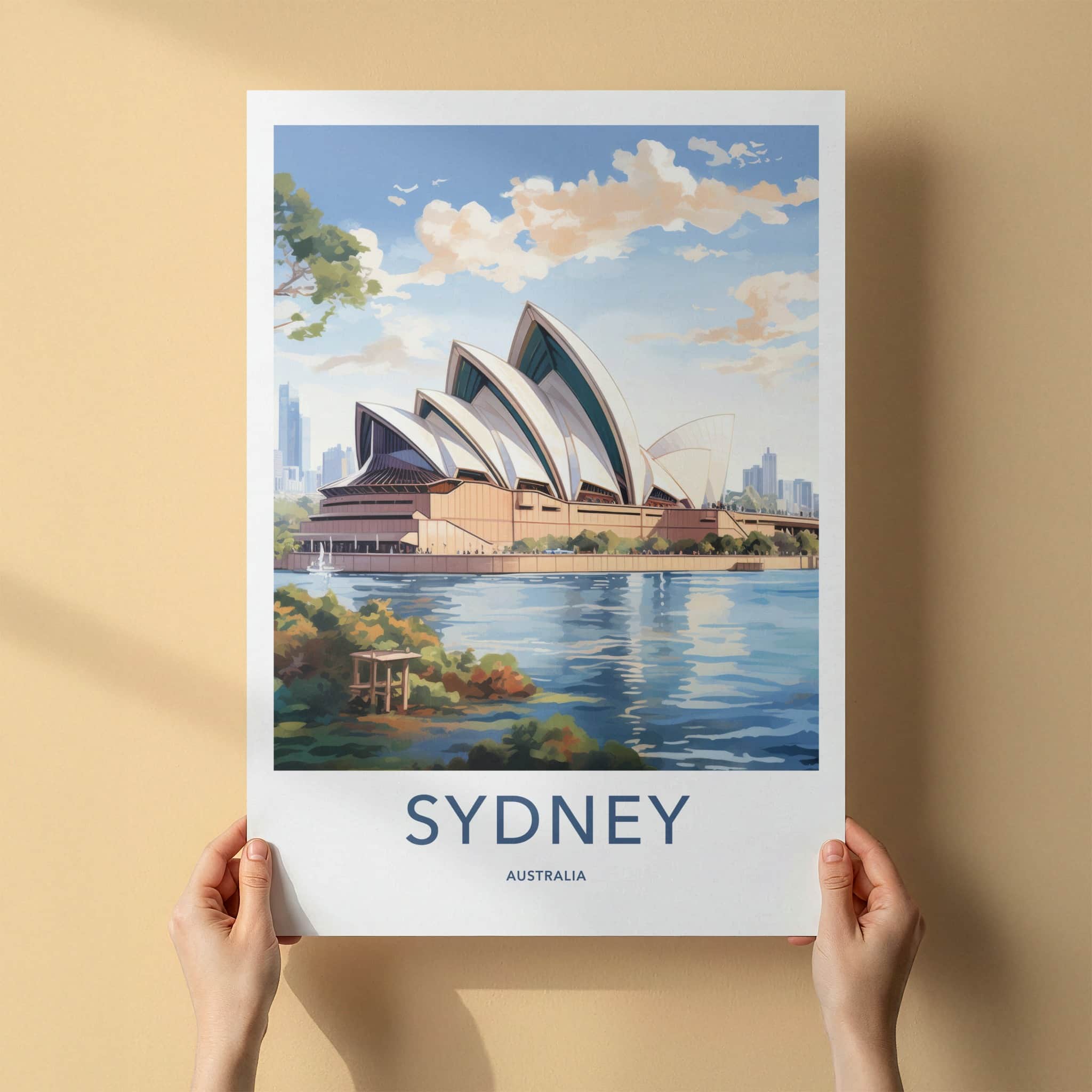 Sydney Poster - Australia Wall Art - Iconic Harbor View Home Decor