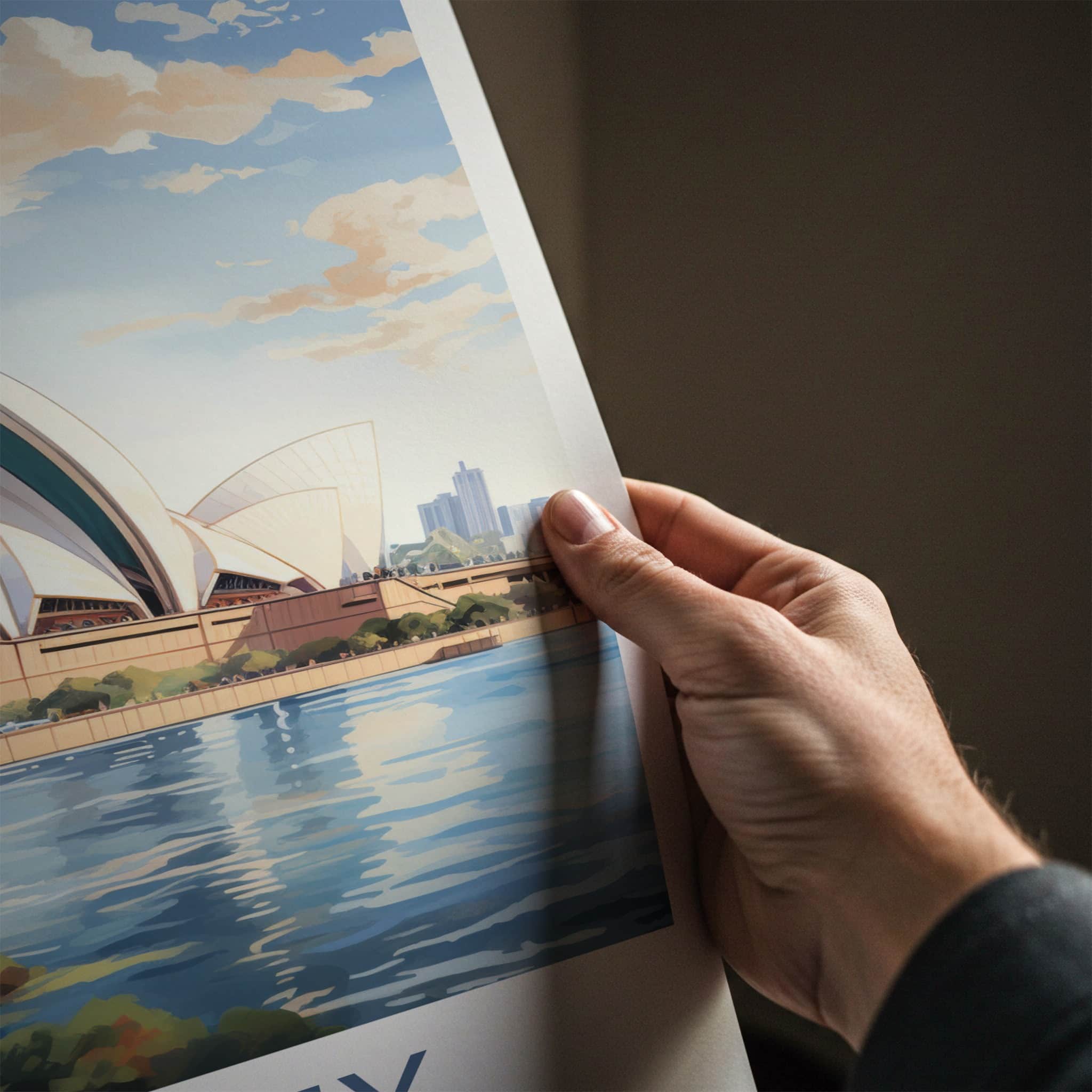 Sydney Poster - Australia Wall Art - Iconic Harbor View Home Decor