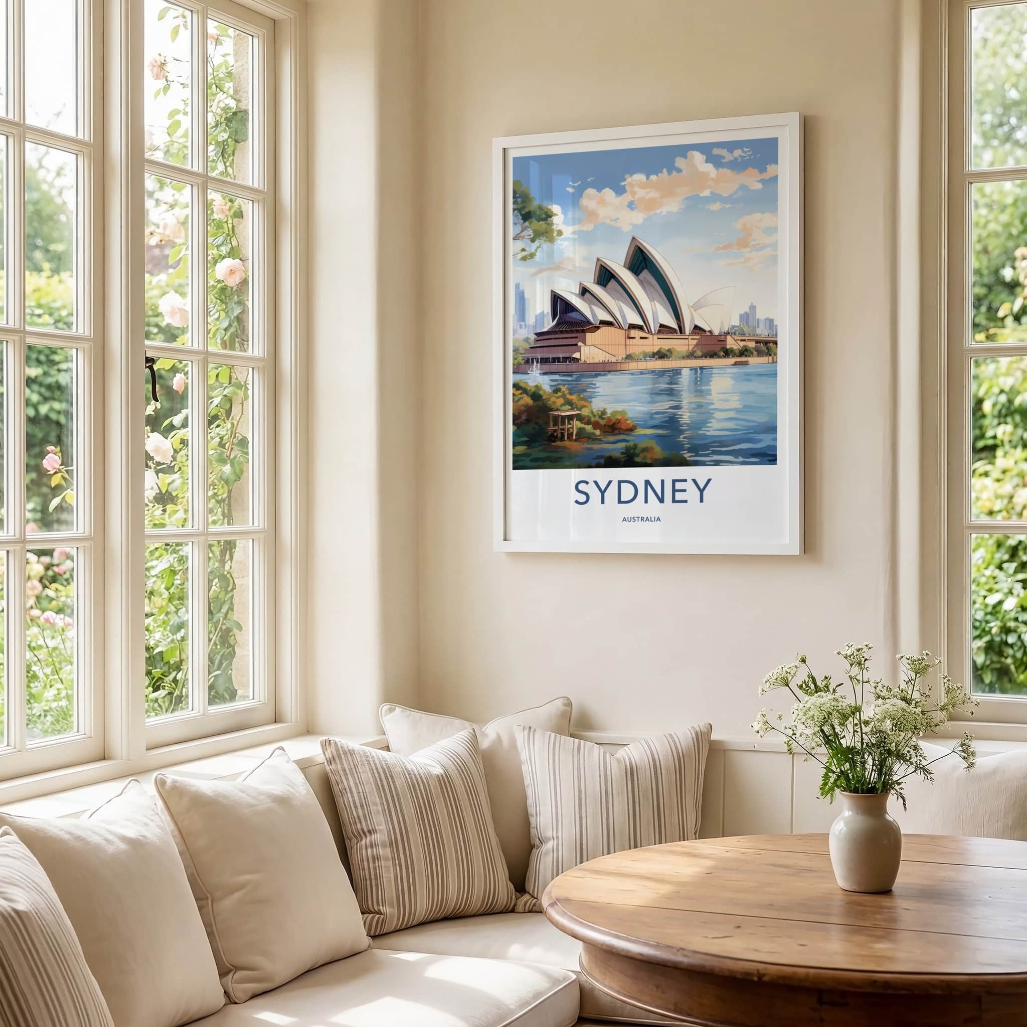 Sydney Poster - Australia Wall Art - Iconic Harbor View Home Decor