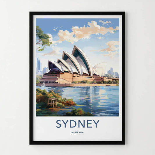 Sydney Poster - Australia Wall Art - Iconic Harbor View Home Decor