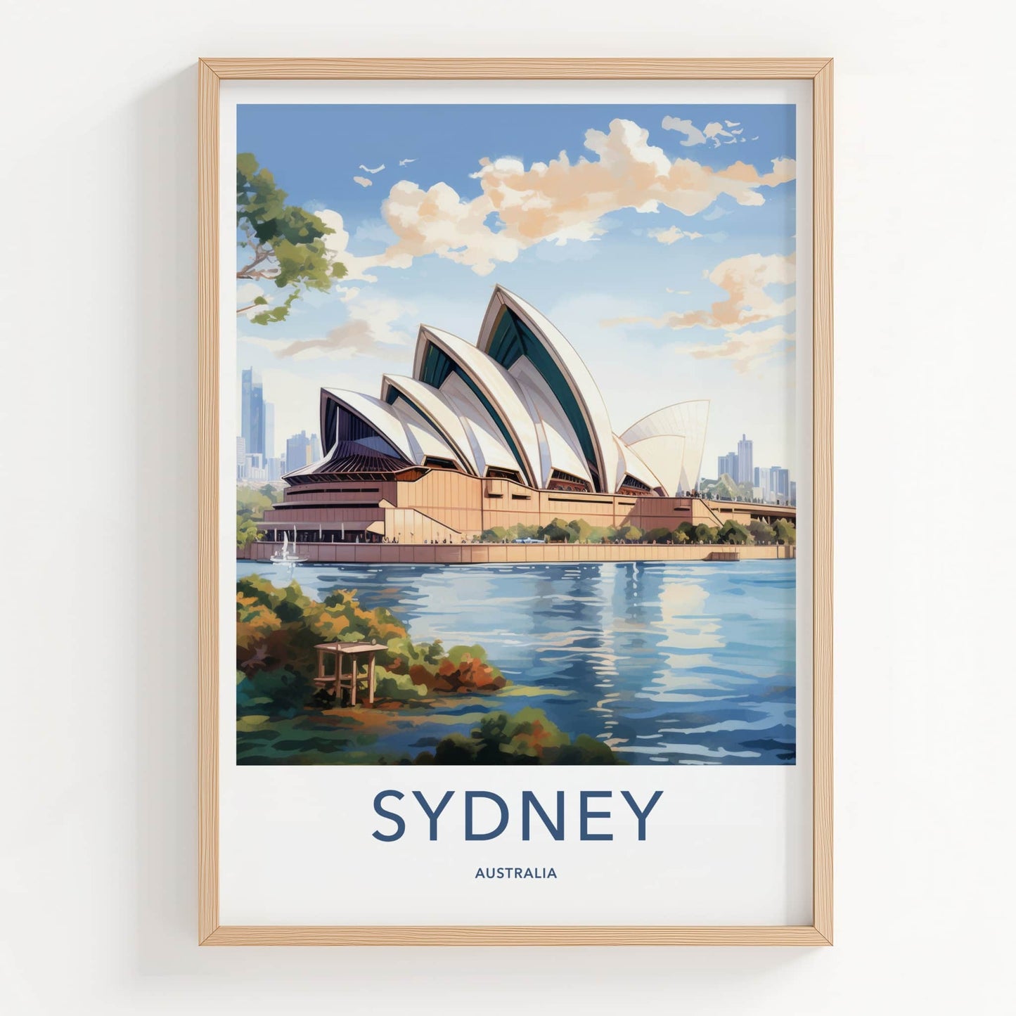 Sydney Poster - Australia Wall Art - Iconic Harbor View Home Decor
