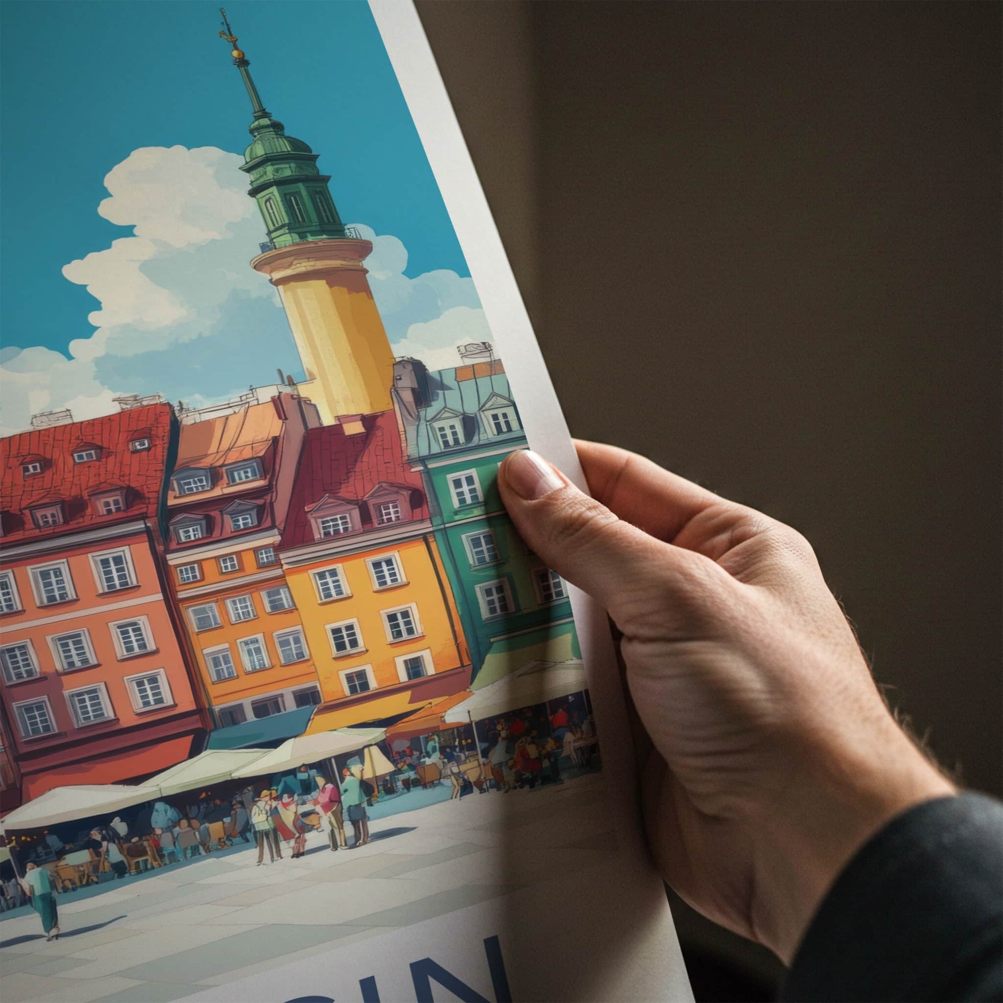 Szczecin Poster - Poland Travel Art - Vibrant City Square Home Decor