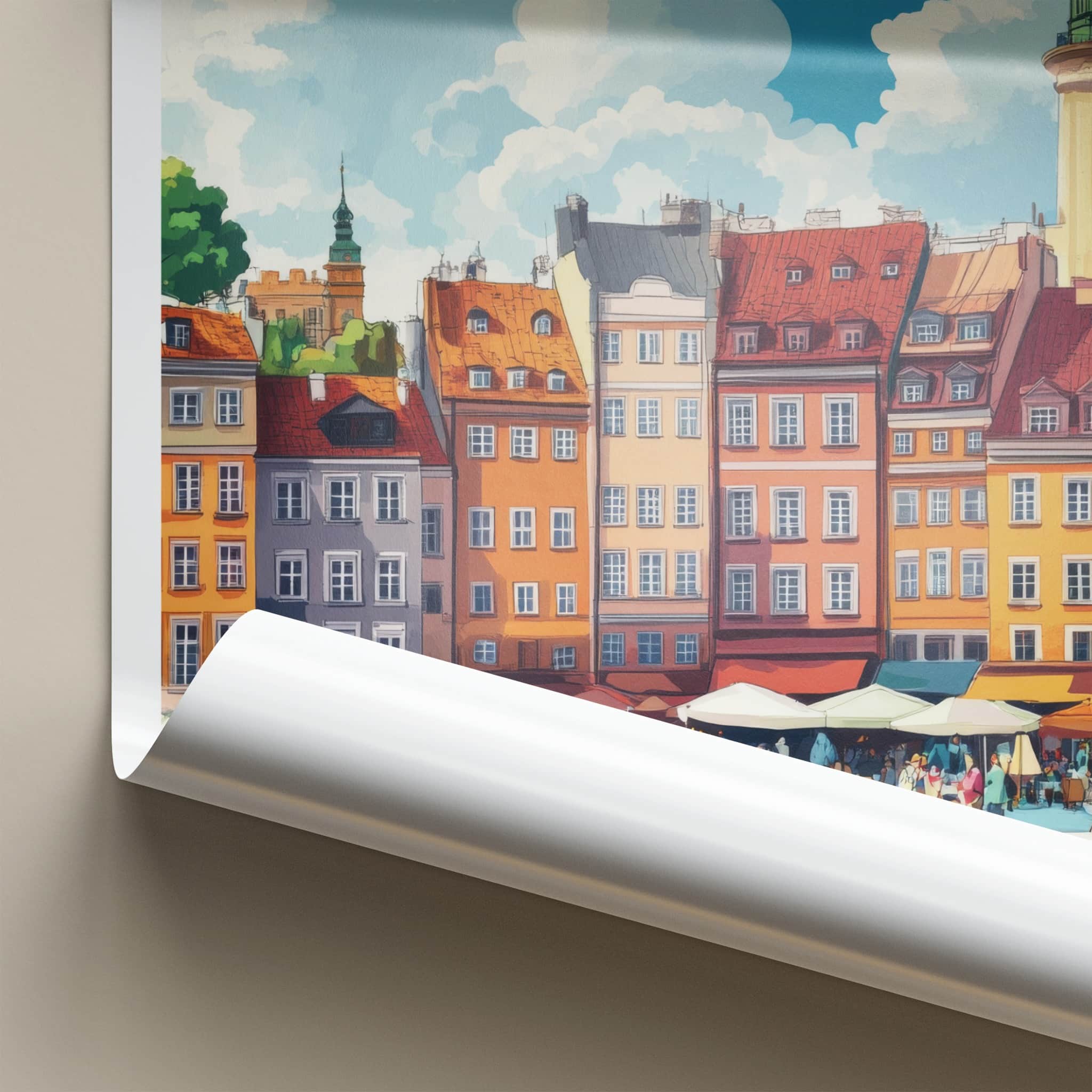 Szczecin Poster - Poland Travel Art - Vibrant City Square Home Decor