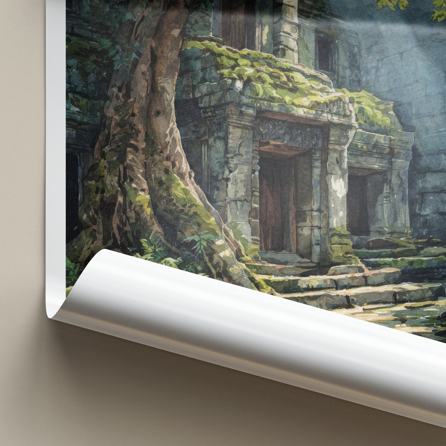 Ta Prohm Poster - Cambodia Wall Art - Ancient Temple Ruin Home Decor