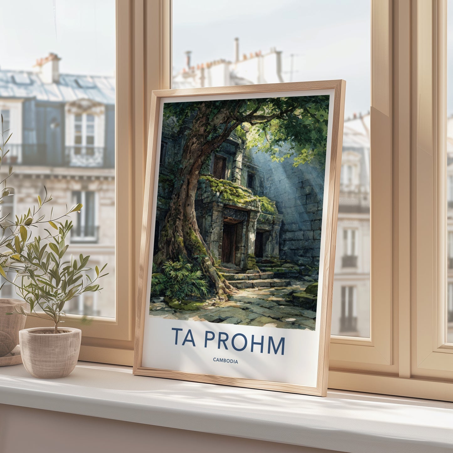 Ta Prohm Poster - Cambodia Wall Art - Ancient Temple Ruin Home Decor