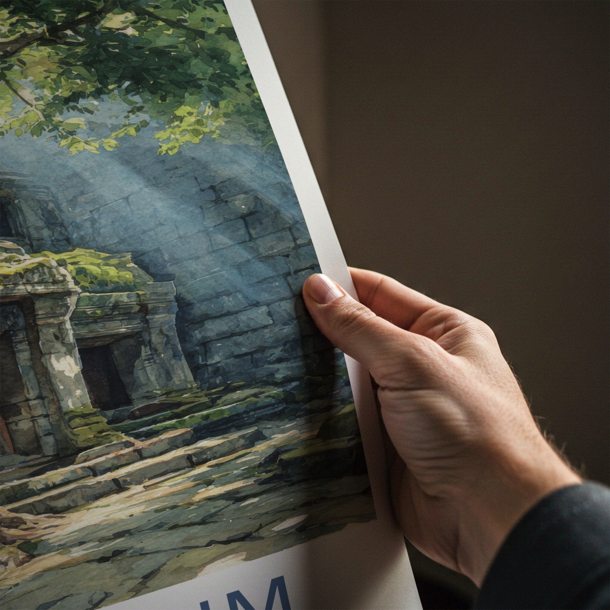 Ta Prohm Poster - Cambodia Wall Art - Ancient Temple Ruin Home Decor