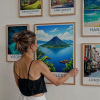 Taal Volcano Poster - Philippines Travel Art - Volcanic Island Lake Home Decor