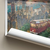 Tai Ping Shan Poster - Hong Kong Art Print - Sunset Peak Tram Home Decor