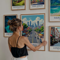 Taipei Poster - Taiwan Travel Art - Bustling Cityscape View Home Decor