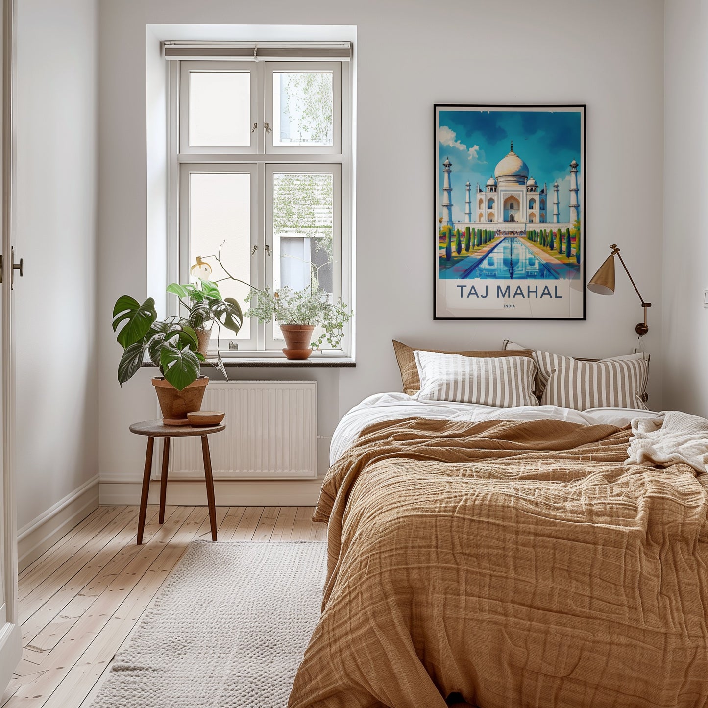 Taj Mahal Poster - India Uttar Pradesh Reflecting Pool Gallery Art