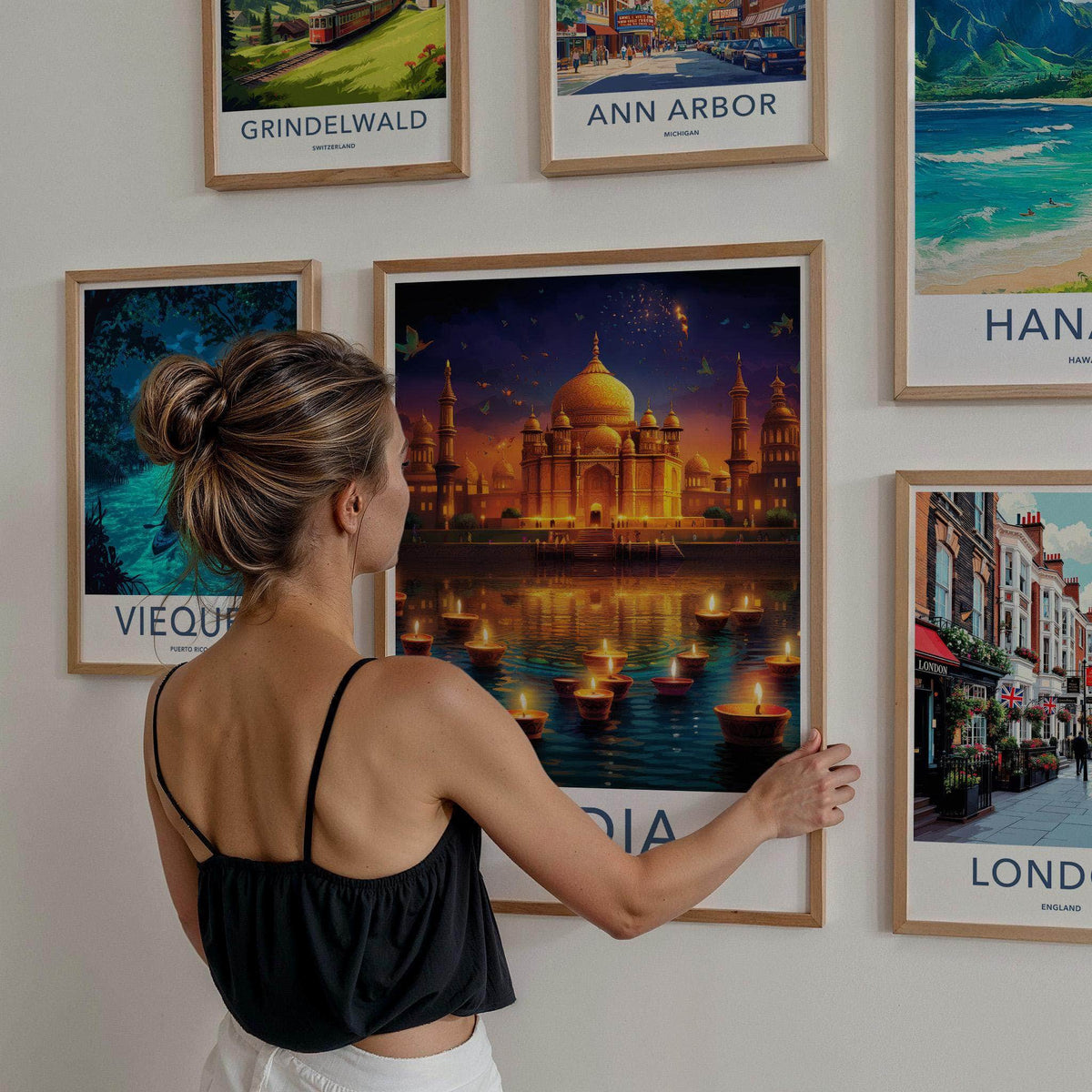 Taj Mahal Poster - India Wall Art Featuring Mughal Architecture