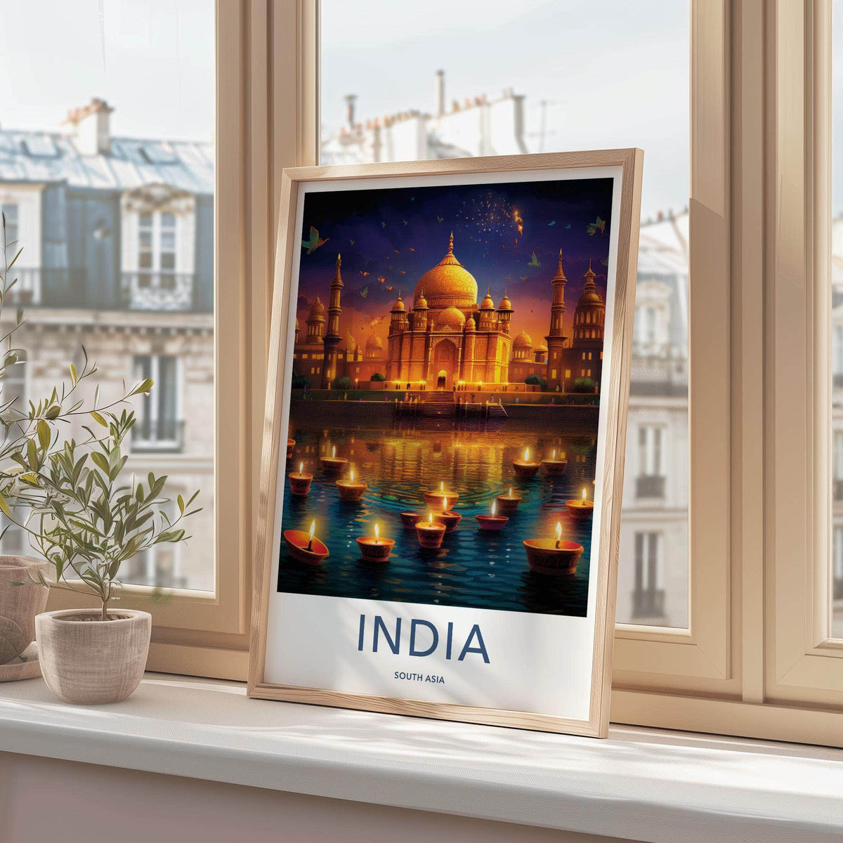 Taj Mahal Poster - India Wall Art Featuring Mughal Architecture