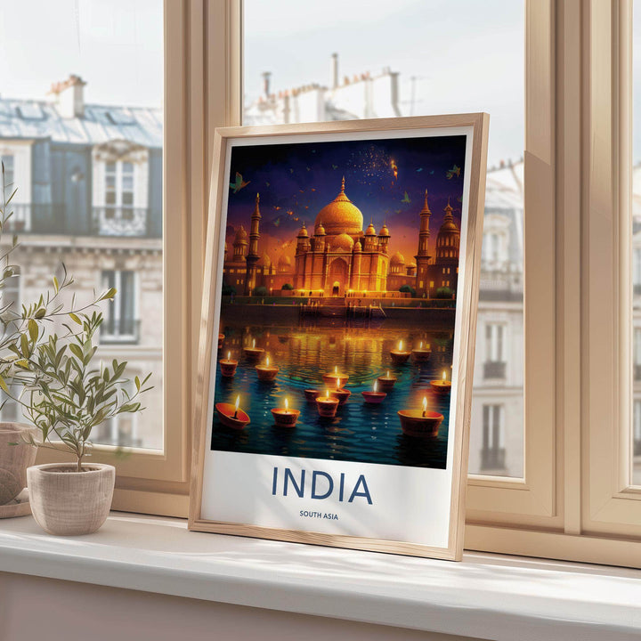 Taj Mahal Poster - India Wall Art Featuring Mughal Architecture