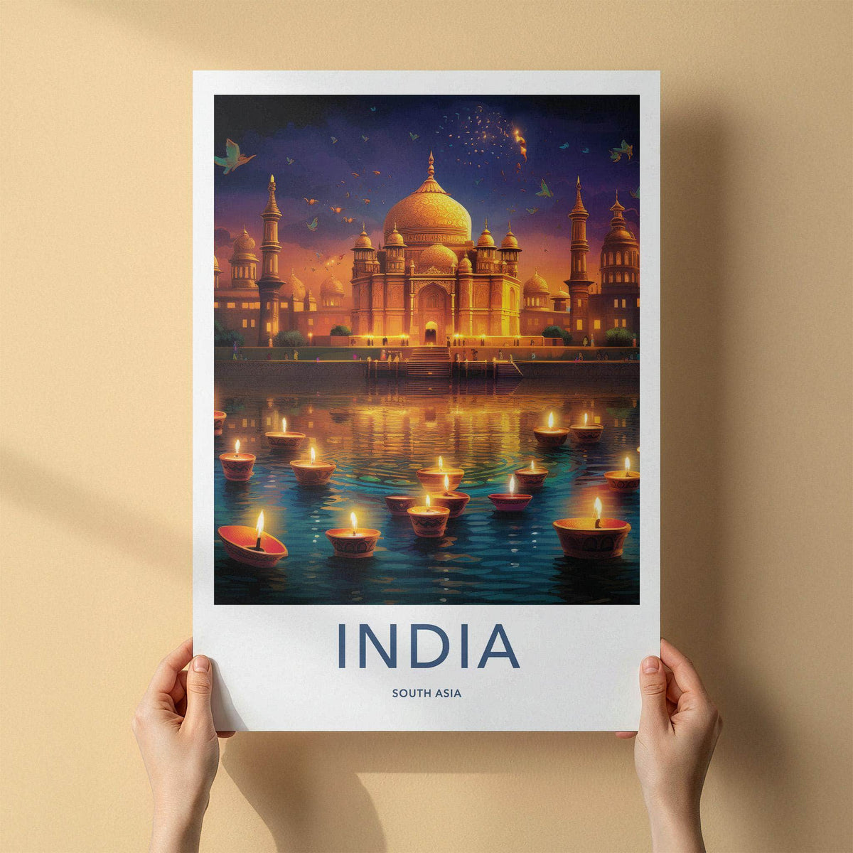 Taj Mahal Poster - India Wall Art Featuring Mughal Architecture