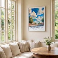 Tallahassee Poster - Florida Travel Art - Vibrant City Street Home Decor