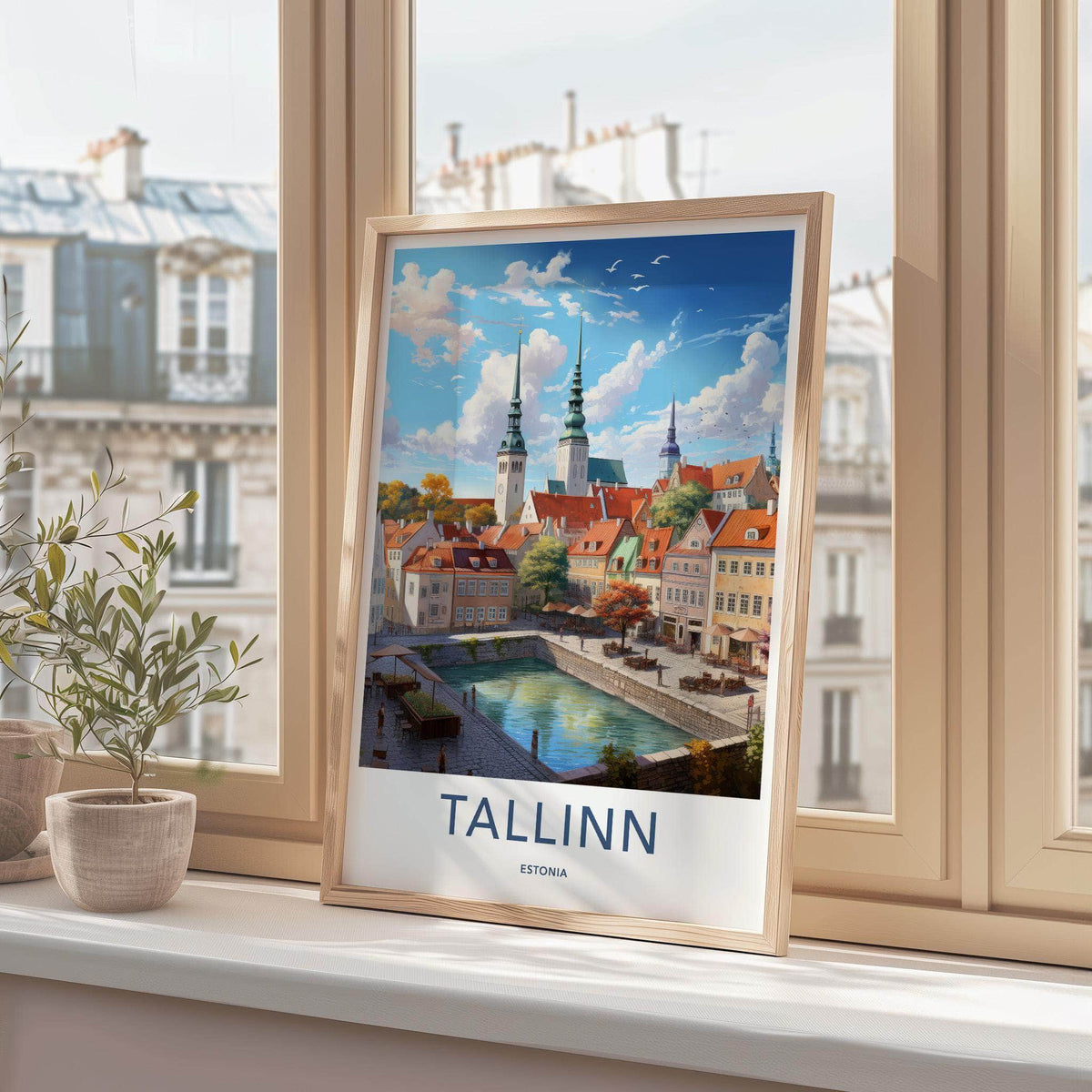 Tallinn Poster - Estonia Wall Art Featuring Medieval Cityscape