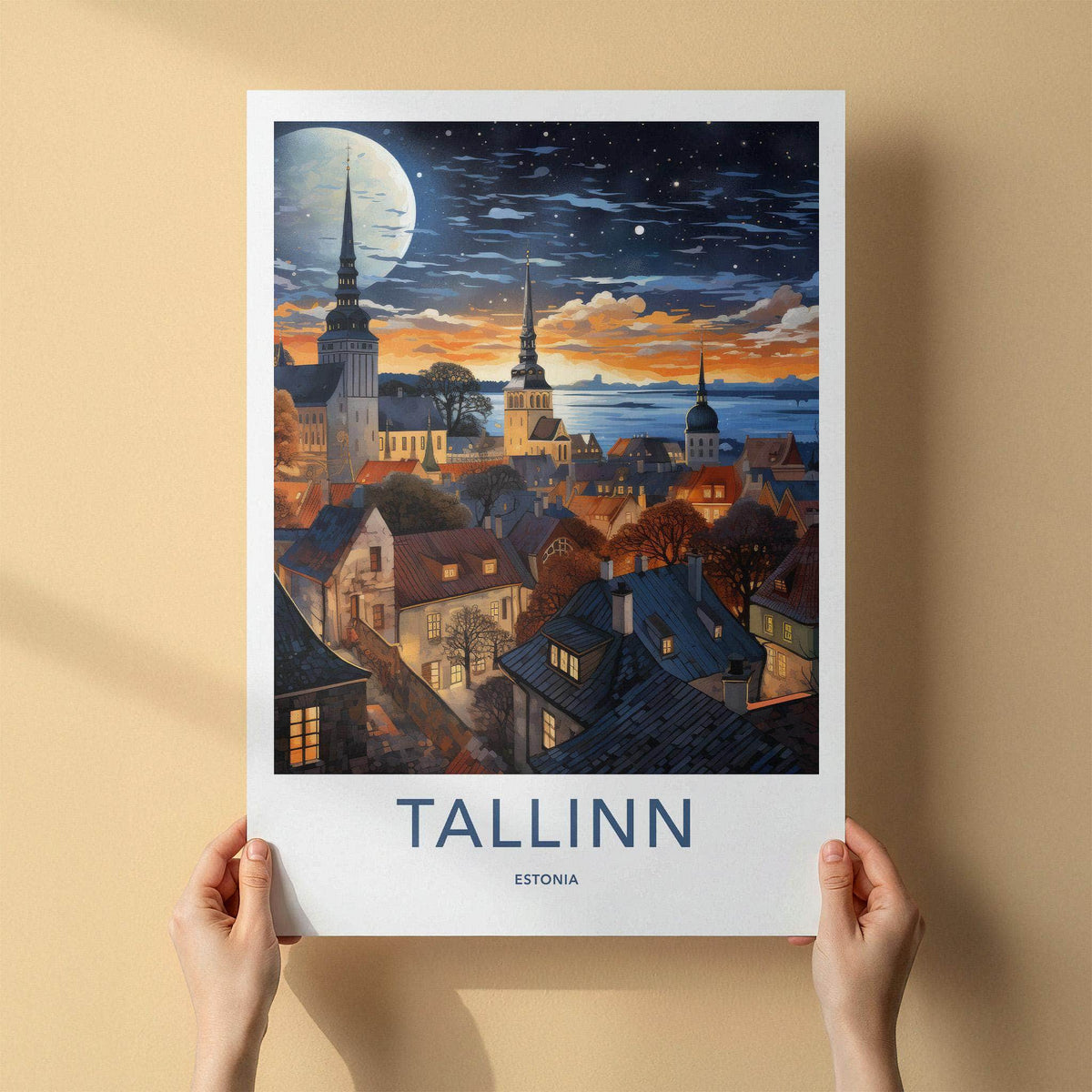 Tallinn Poster - Estonia Wall Art