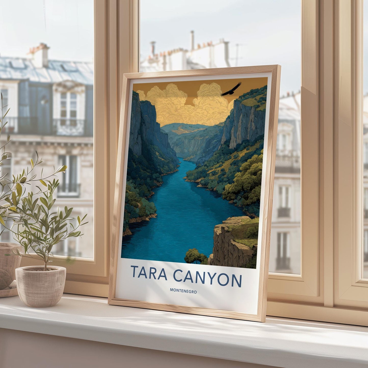 Tara Canyon Poster - Montenegro Travel Art - Eagle Soaring Canyon Home Decor