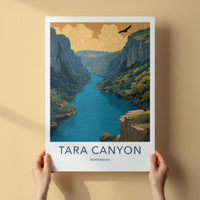 Tara Canyon Poster - Montenegro Travel Art - Eagle Soaring Canyon Home Decor