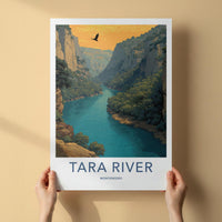 Tara River Poster - Montenegro Travel Art - Canyon River Eagle Home Decor
