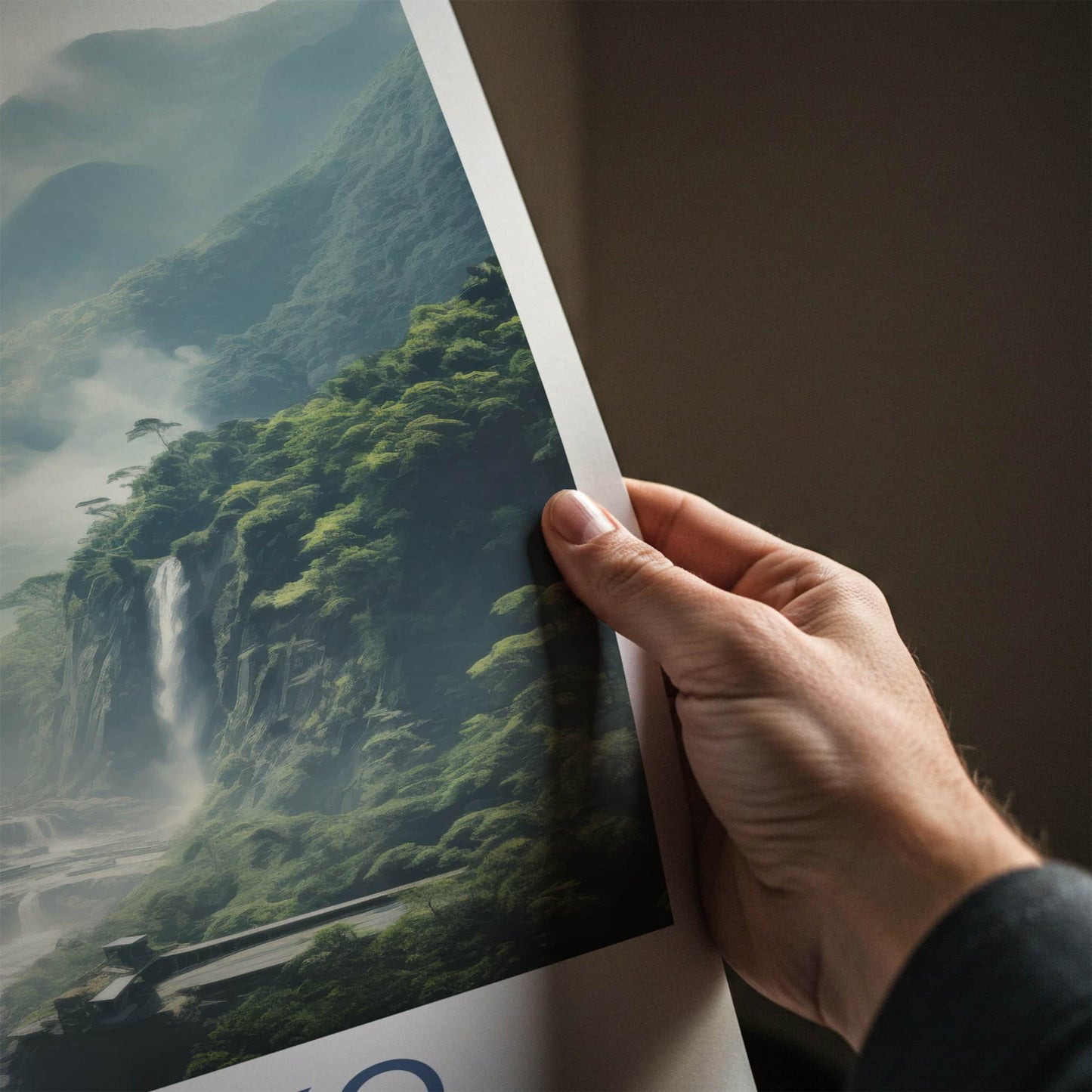 Taroko National Park Poster - Taiwan Fine Art - Misty Green Falls Gift