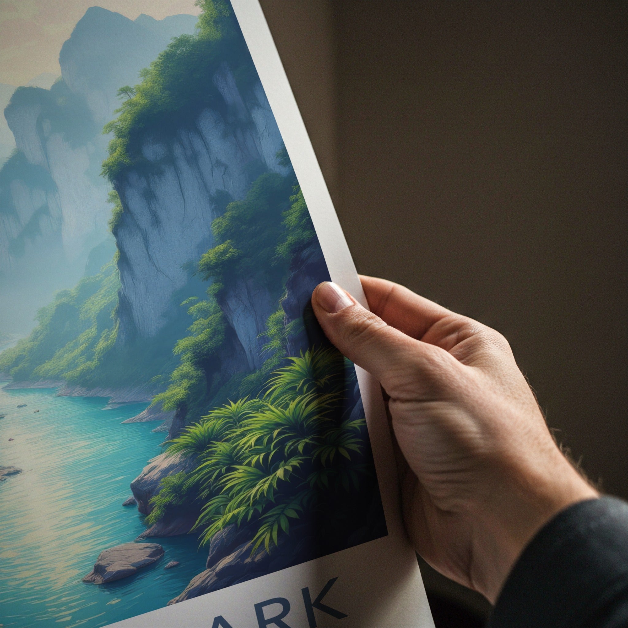 Taroko Park Poster - Taiwan Art Print - Mountain River Gorge Home Decor