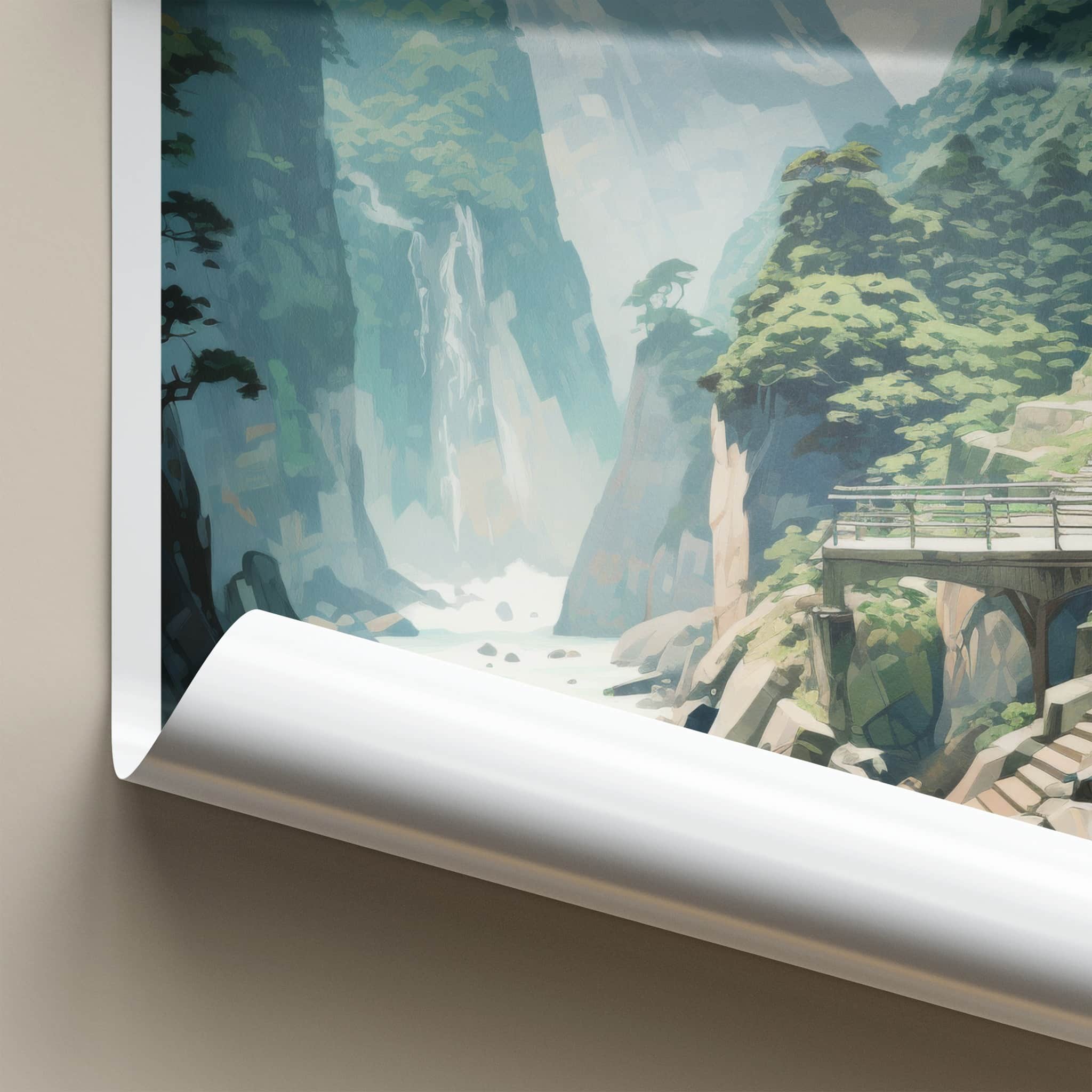 TAROKO Poster - Taiwan Framed Print - Towering Cliffs River Framed Decor