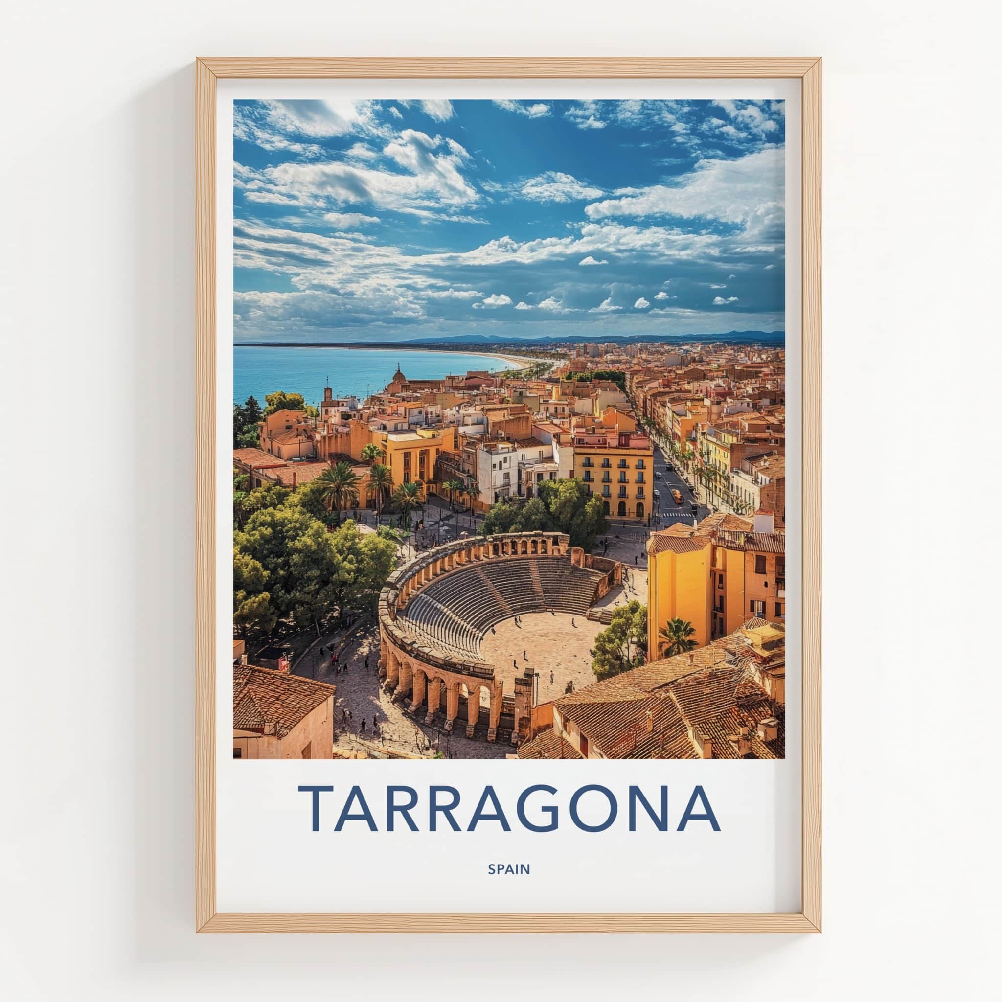 Tarragona Poster - Spain Travel Art - Ancient Roman City Home Decor
