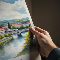 Tartu Poster - Estonia Travel Art - Historic City River Home Decor