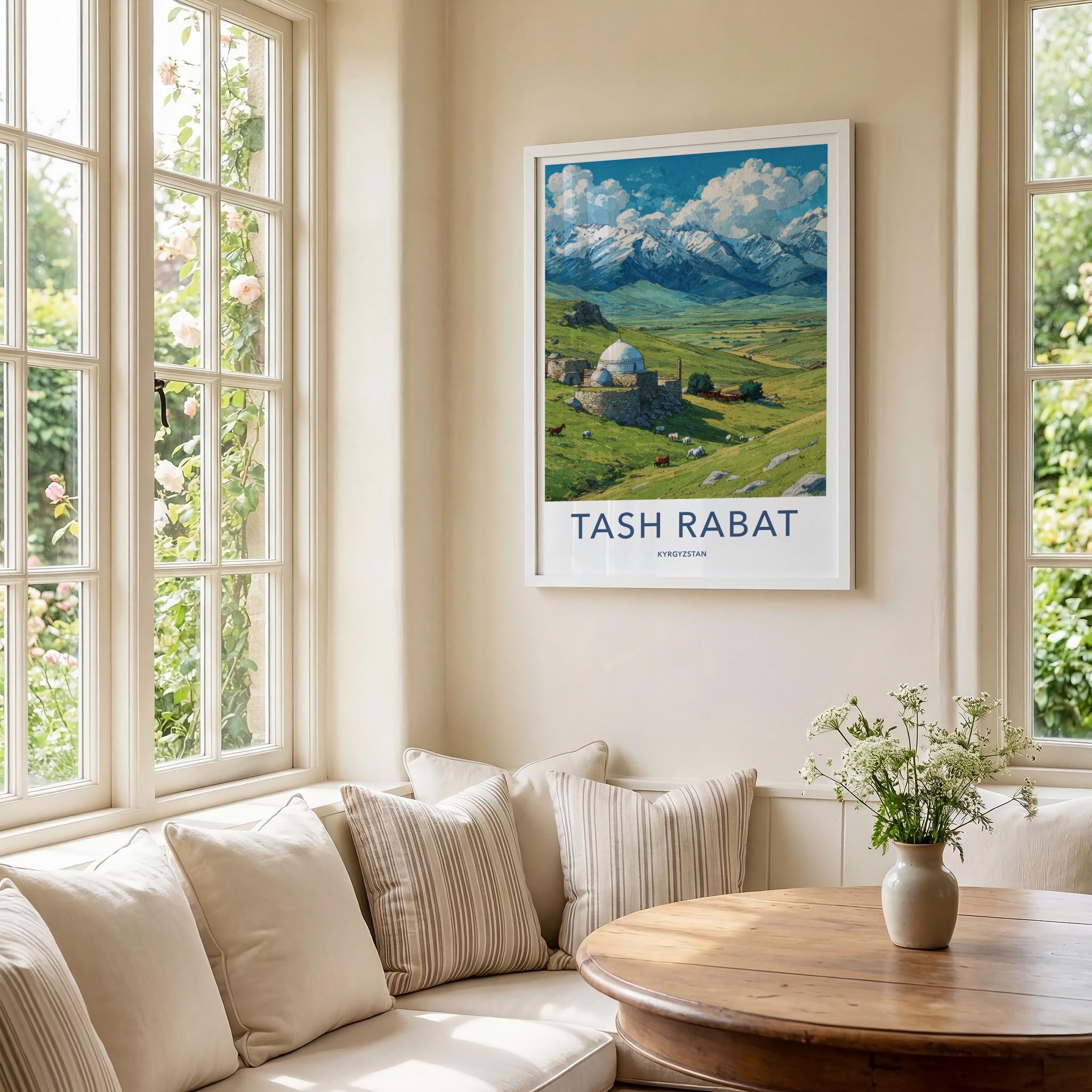 Tash Rabat Poster - Kyrgyzstan Travel Art - Ancient Stone Dome Home Decor